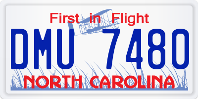 NC license plate DMU7480