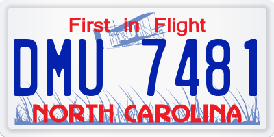 NC license plate DMU7481
