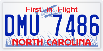 NC license plate DMU7486