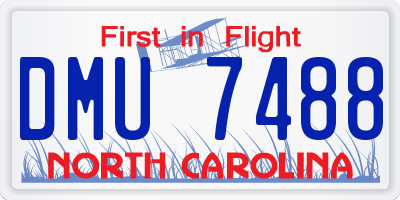 NC license plate DMU7488