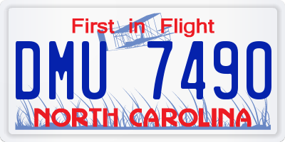 NC license plate DMU7490