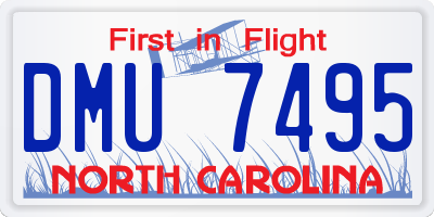 NC license plate DMU7495