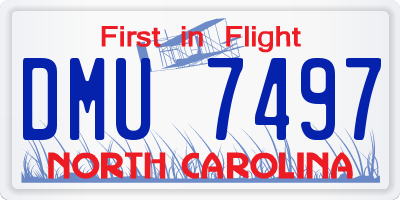 NC license plate DMU7497