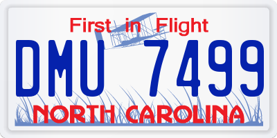 NC license plate DMU7499