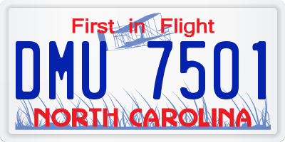 NC license plate DMU7501