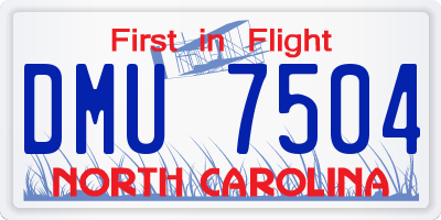 NC license plate DMU7504