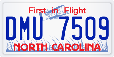 NC license plate DMU7509