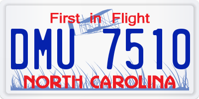 NC license plate DMU7510