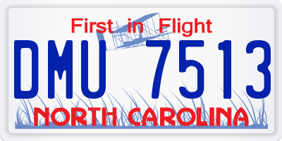 NC license plate DMU7513