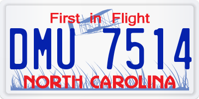 NC license plate DMU7514