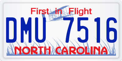 NC license plate DMU7516