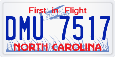 NC license plate DMU7517