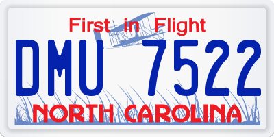 NC license plate DMU7522