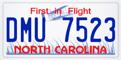 NC license plate DMU7523
