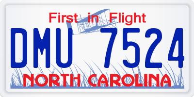 NC license plate DMU7524