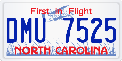 NC license plate DMU7525