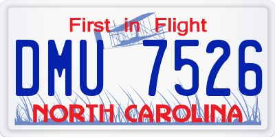 NC license plate DMU7526