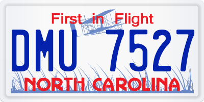 NC license plate DMU7527