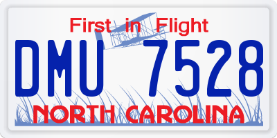 NC license plate DMU7528