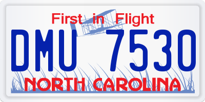 NC license plate DMU7530