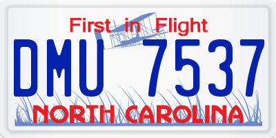 NC license plate DMU7537