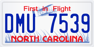 NC license plate DMU7539