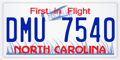 NC license plate DMU7540
