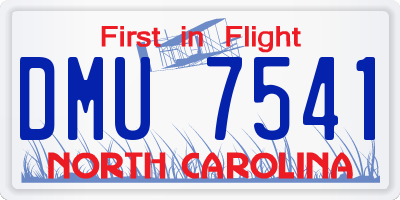 NC license plate DMU7541
