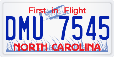 NC license plate DMU7545