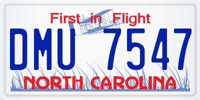 NC license plate DMU7547