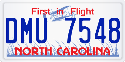 NC license plate DMU7548