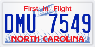 NC license plate DMU7549
