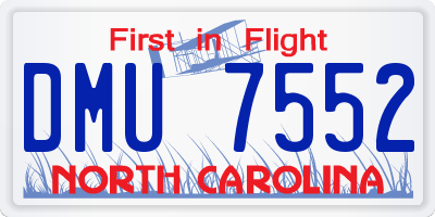 NC license plate DMU7552