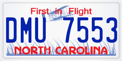 NC license plate DMU7553