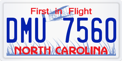NC license plate DMU7560