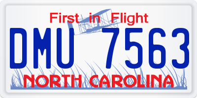 NC license plate DMU7563