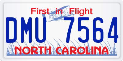 NC license plate DMU7564