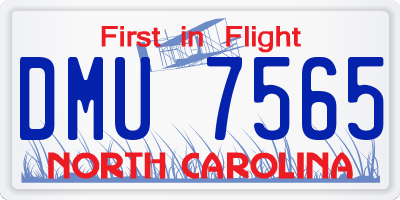 NC license plate DMU7565