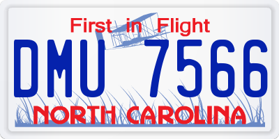 NC license plate DMU7566