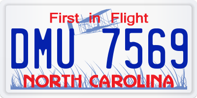 NC license plate DMU7569