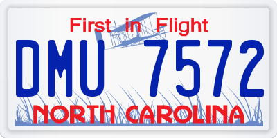 NC license plate DMU7572
