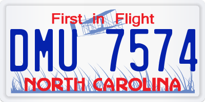 NC license plate DMU7574