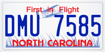 NC license plate DMU7585