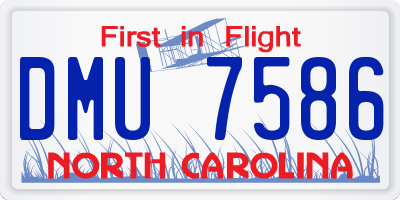 NC license plate DMU7586