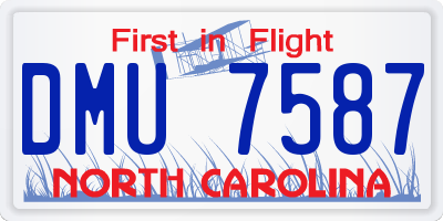 NC license plate DMU7587