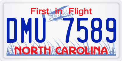 NC license plate DMU7589