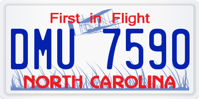 NC license plate DMU7590