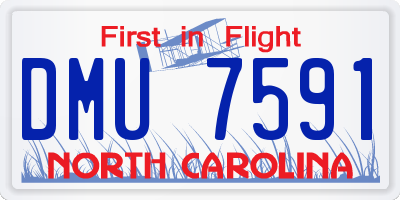 NC license plate DMU7591