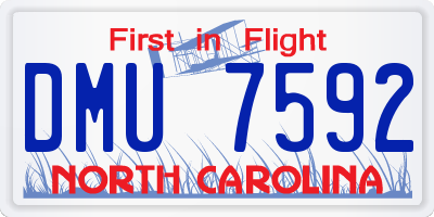 NC license plate DMU7592
