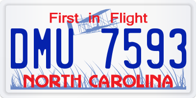 NC license plate DMU7593